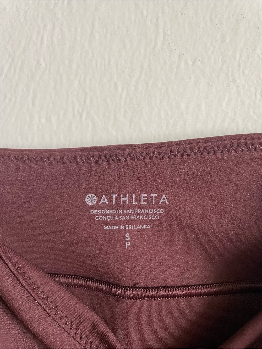 Athleta bodymove scoop bralette D-DD garnet loungewear sleep sports bra S - Picture 5 of 7
